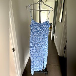 Zara blue floral dress size US Medium